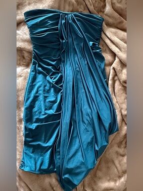 Women's Teal Draped Skirt